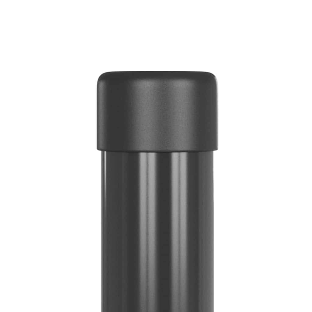 Stup za ogradu 12 pcs Siva 110 cm Čelik s praškastim premazom