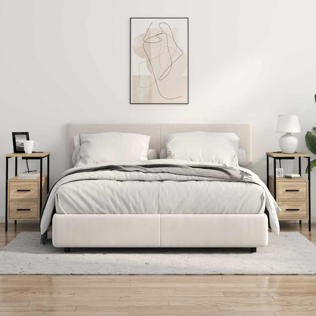 Noćni ormar s ladicama 2 pcs Sonoma hrast 30 x 48 x 61 cm