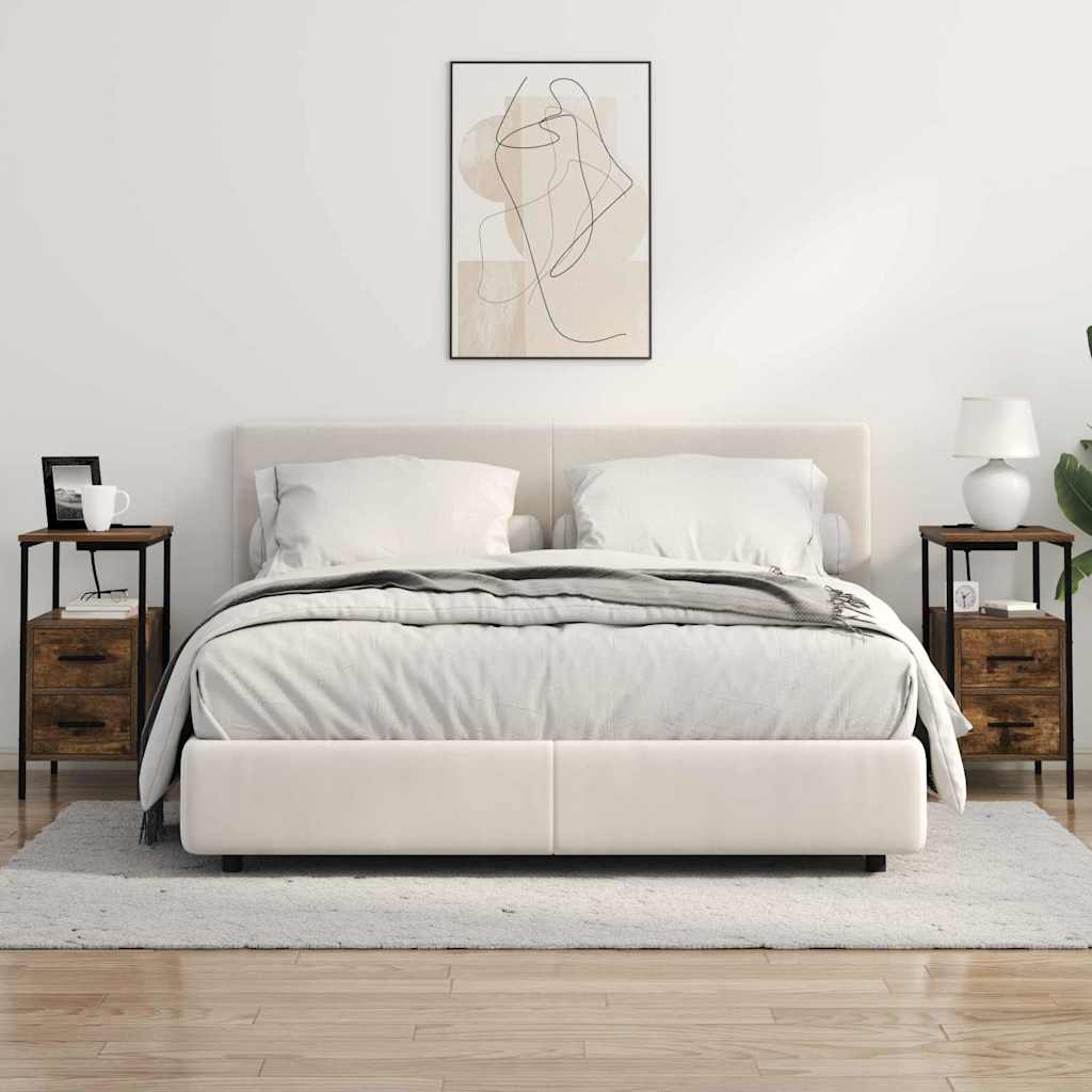 Noćni ormar s ladicama 2 pcs Dimljeni hrast 30 x 48 x 61 cm