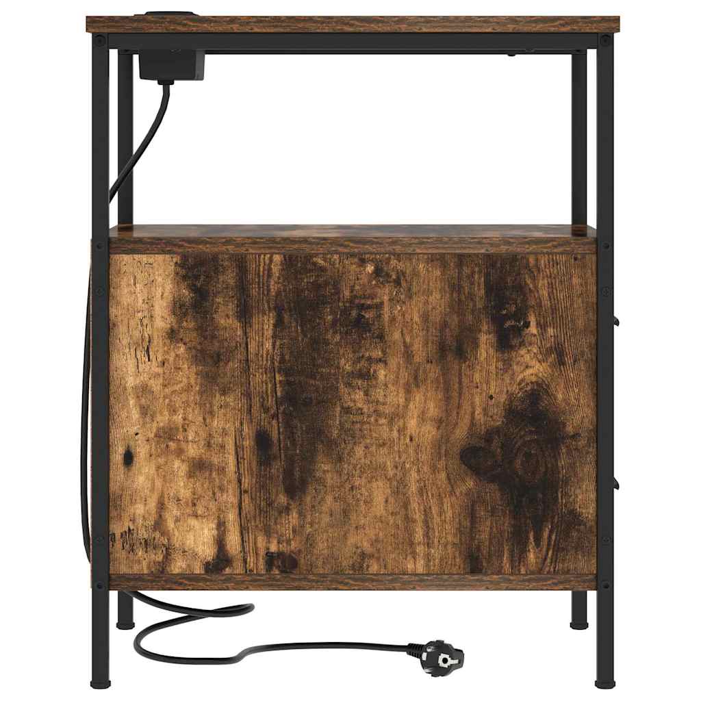 Noćni ormar s ladicama 2 pcs Dimljeni hrast 30 x 48 x 61 cm