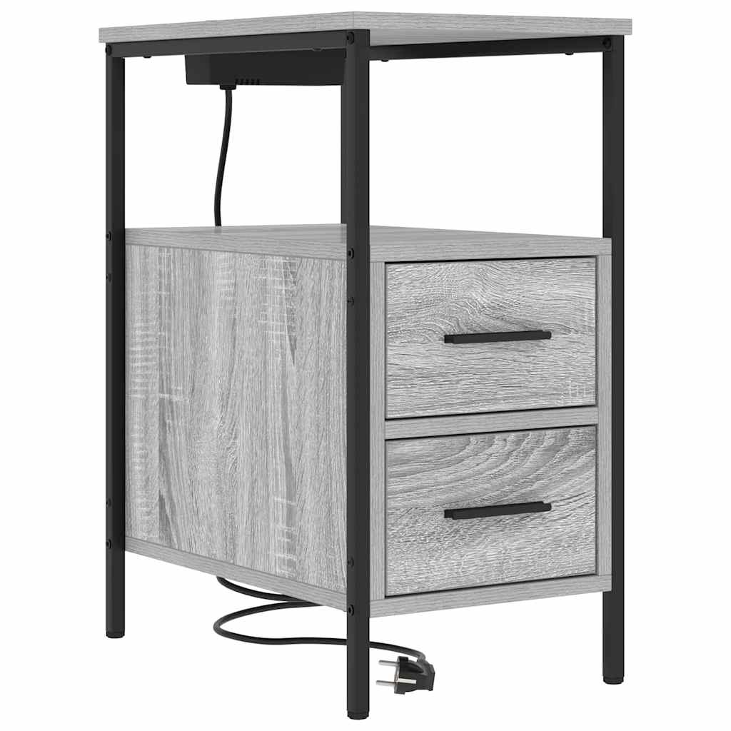 Noćni ormar Siva Sonoma 30 x 48 x 61 cm Konstruirano drvo