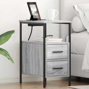 Noćni ormar 2 pcs Siva Sonoma 30 x 48 x 61 cm Konstruirano drvo