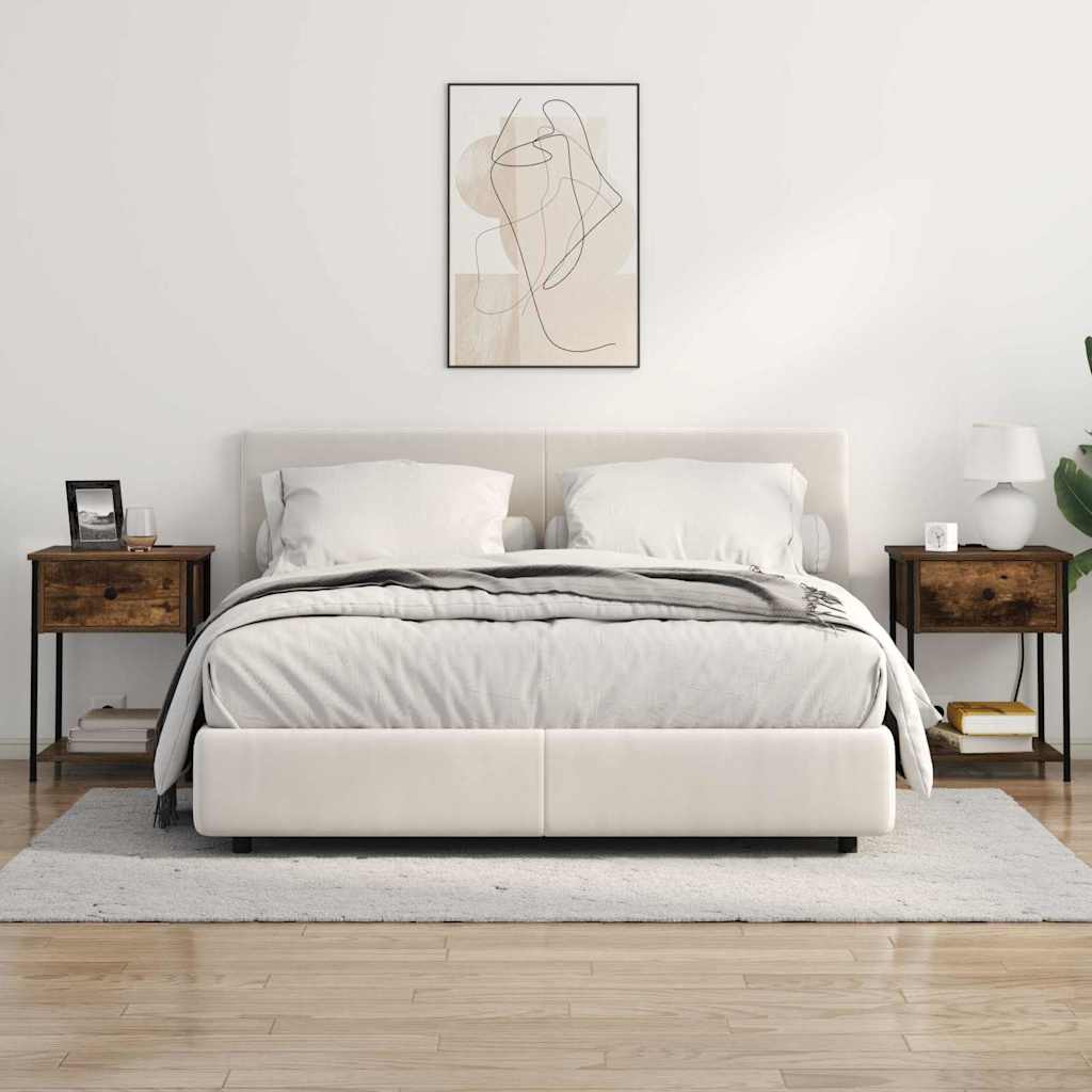 Noćni ormar s ladicama 2 pcs Dimljeni hrast 42 x 41 x 56 cm