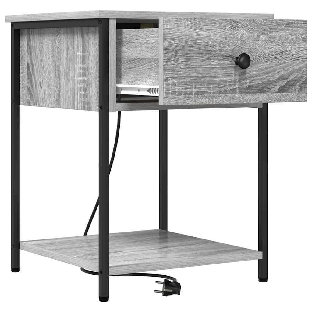Noćni ormar Siva Sonoma 42 x 41 x 56 cm Konstruirano drvo