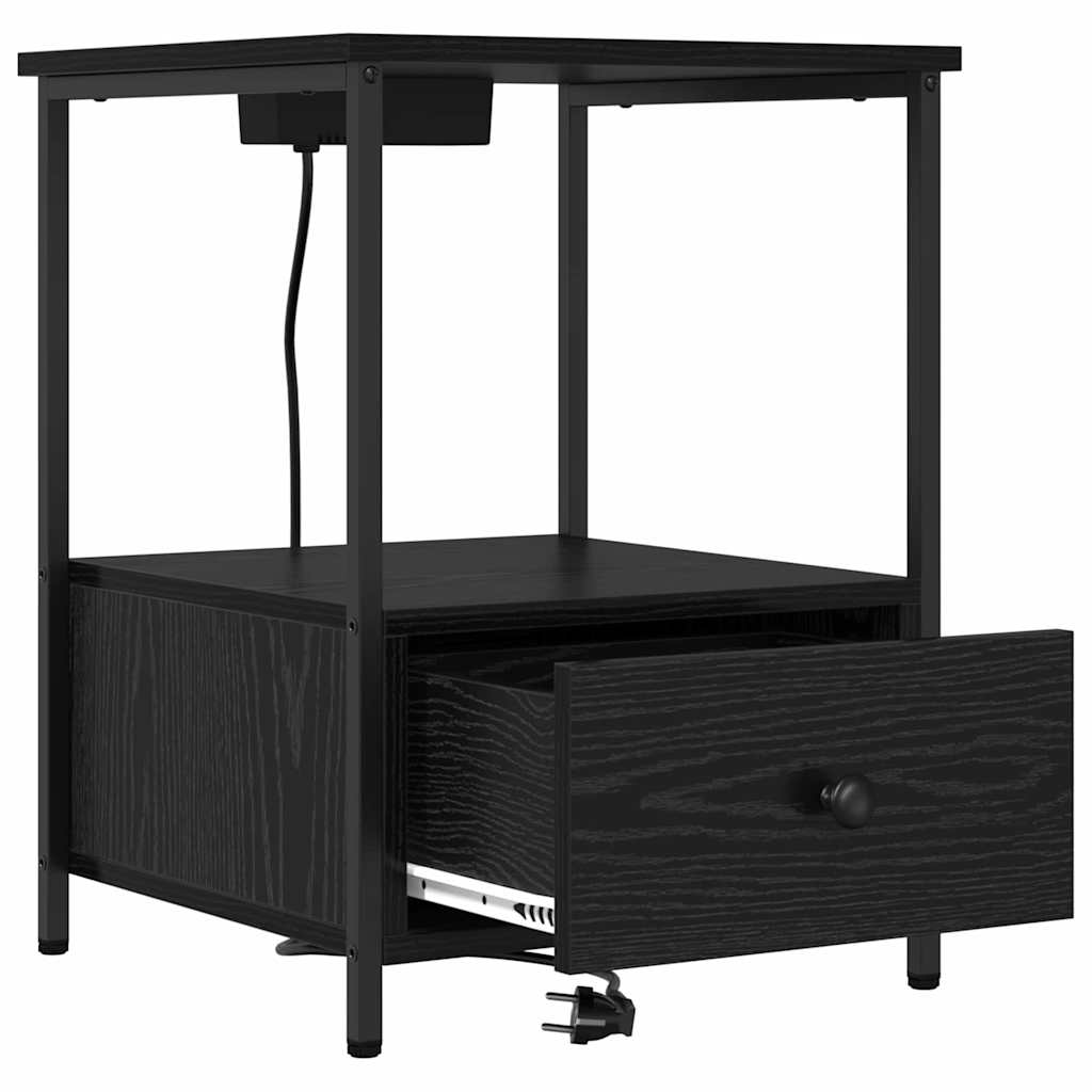 Noćni ormar Crni hrast 42 x 41 x 56 cm Konstruirano drvo