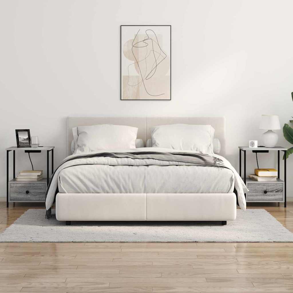 Noćni ormar Siva Sonoma 42 x 41 x 56 cm Konstruirano drvo