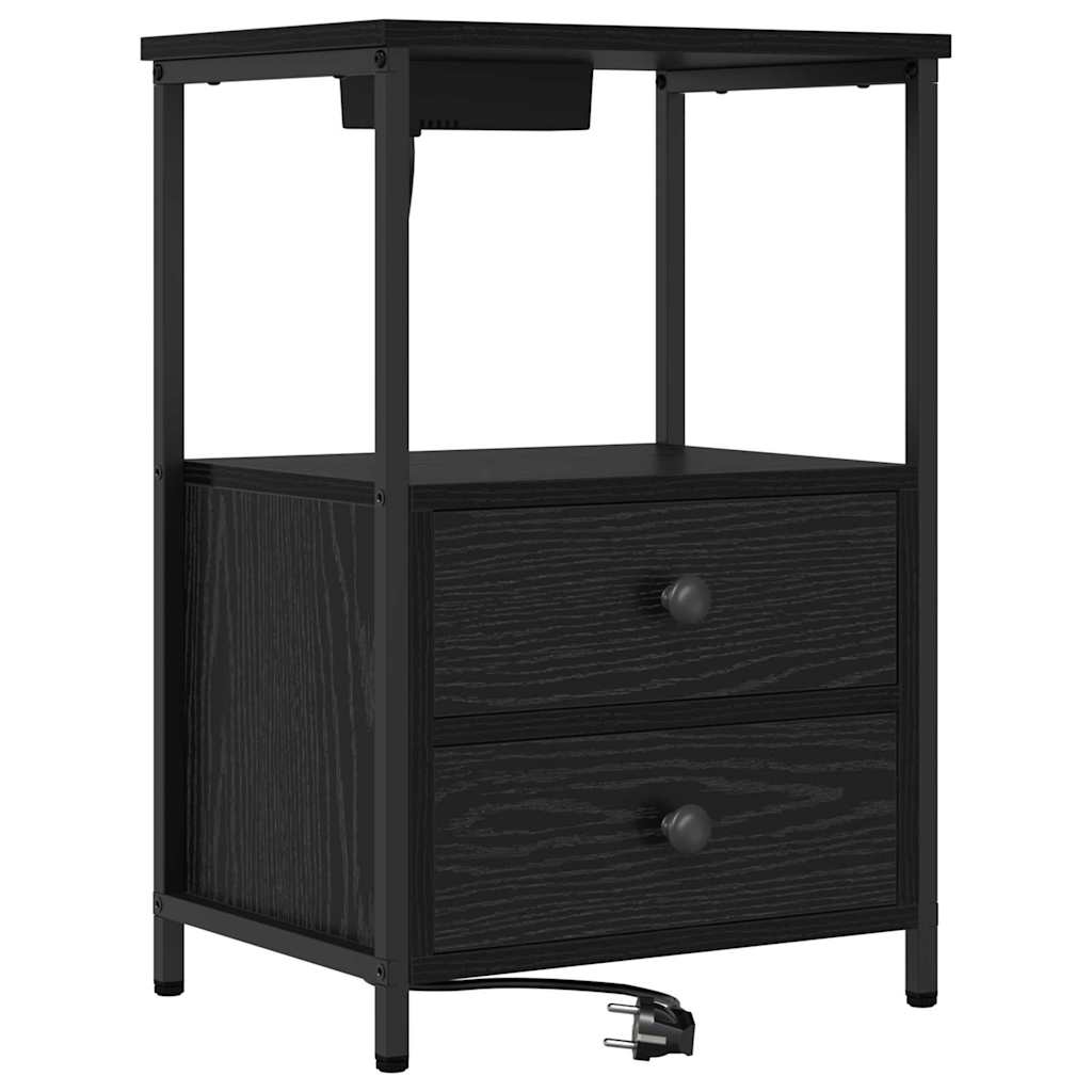 Noćni ormar Crni hrast 40 x 31 x 60 cm Konstruirano drvo