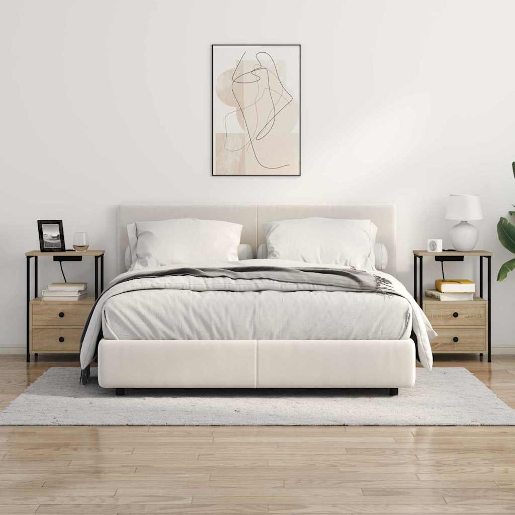 Noćni ormar s ladicama 2 pcs Sonoma hrast 40 x 31 x 60 cm