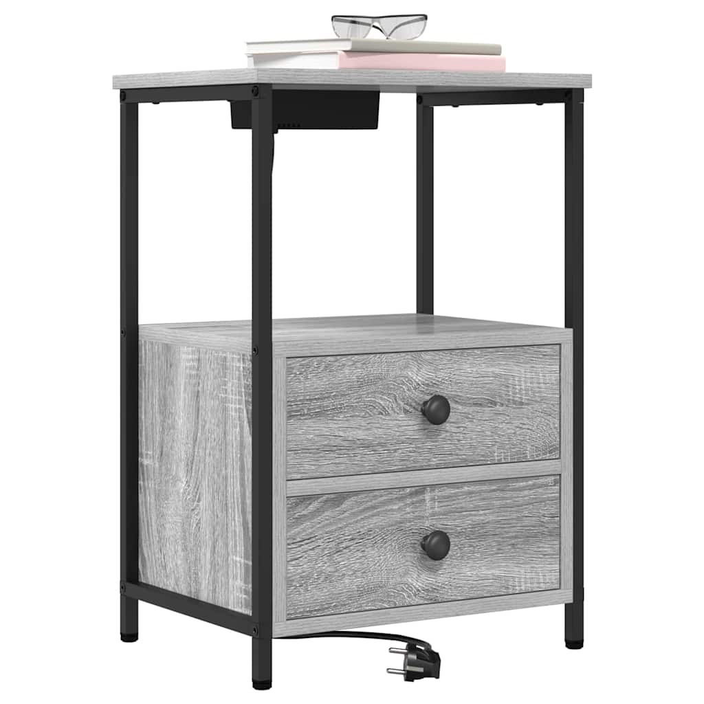 Noćni ormar Siva Sonoma 40 x 31 x 60 cm Konstruirano drvo