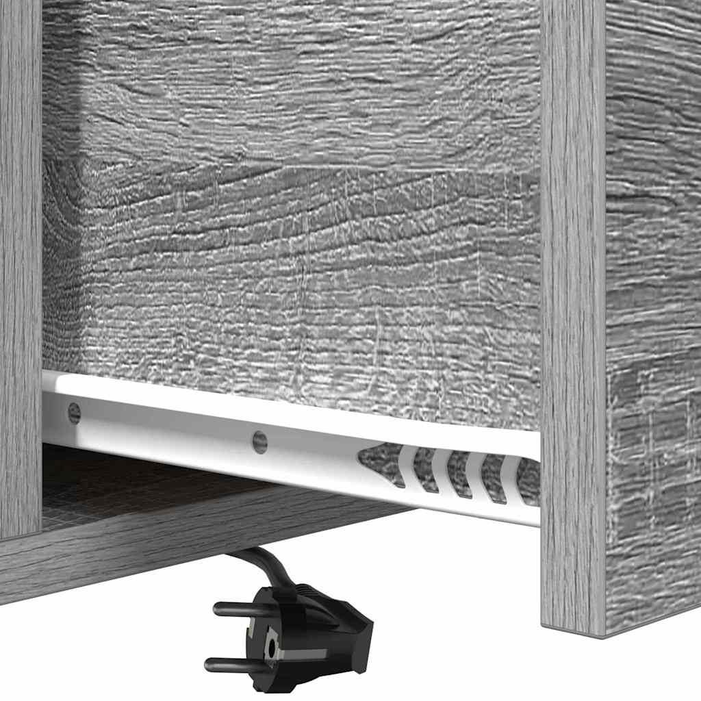 Noćni ormar 2 pcs Siva Sonoma 40 x 31 x 60 cm Konstruirano drvo