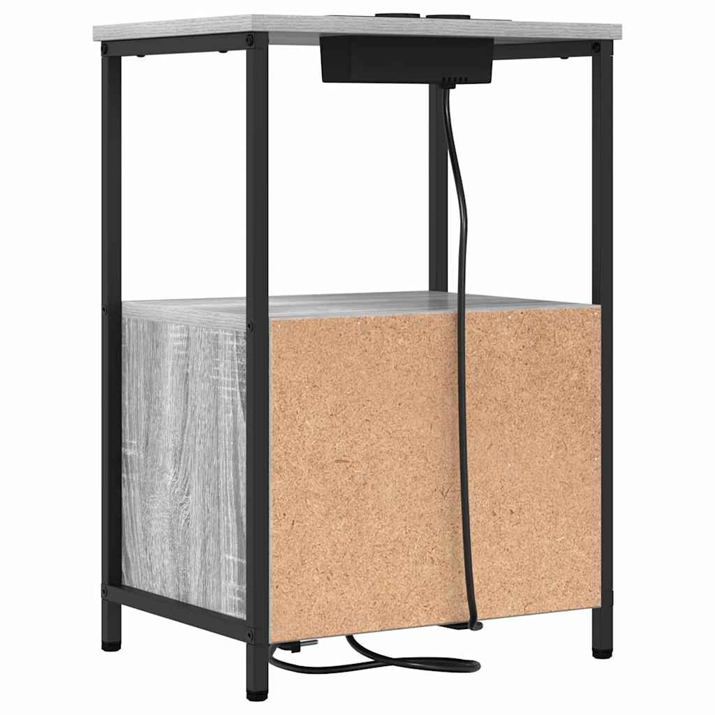 Noćni ormar 2 pcs Siva Sonoma 40 x 31 x 60 cm Konstruirano drvo