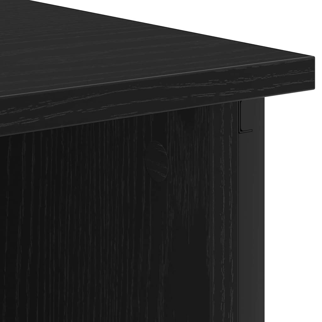 Noćni ormar 2 pcs Crni hrast 38 x 31 x 61 cm Konstruirano drvo