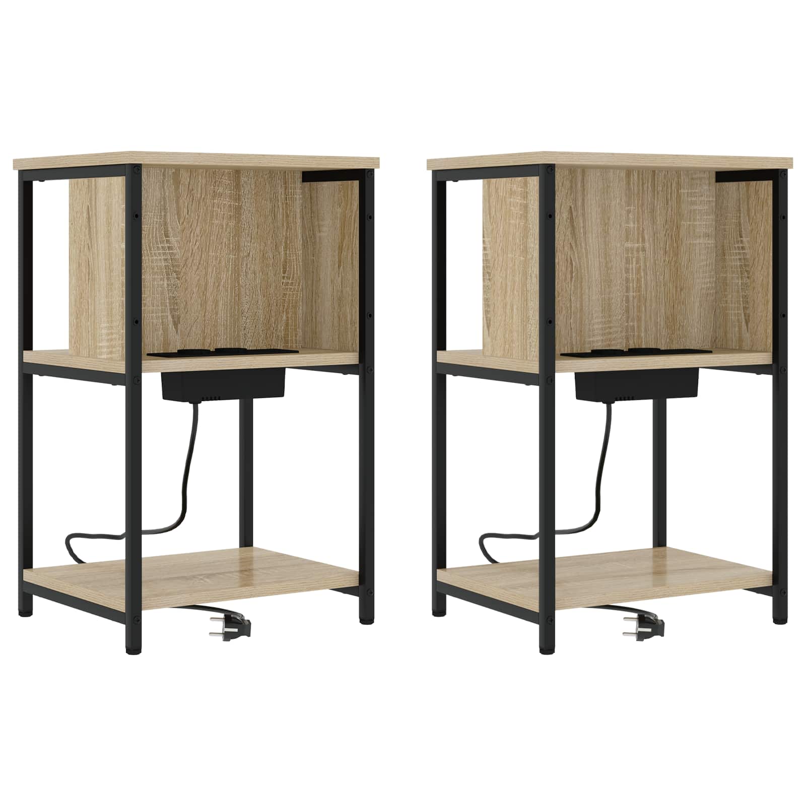 Noćni ormar 2 pcs Sonoma hrast 38 x 31 x 61 cm