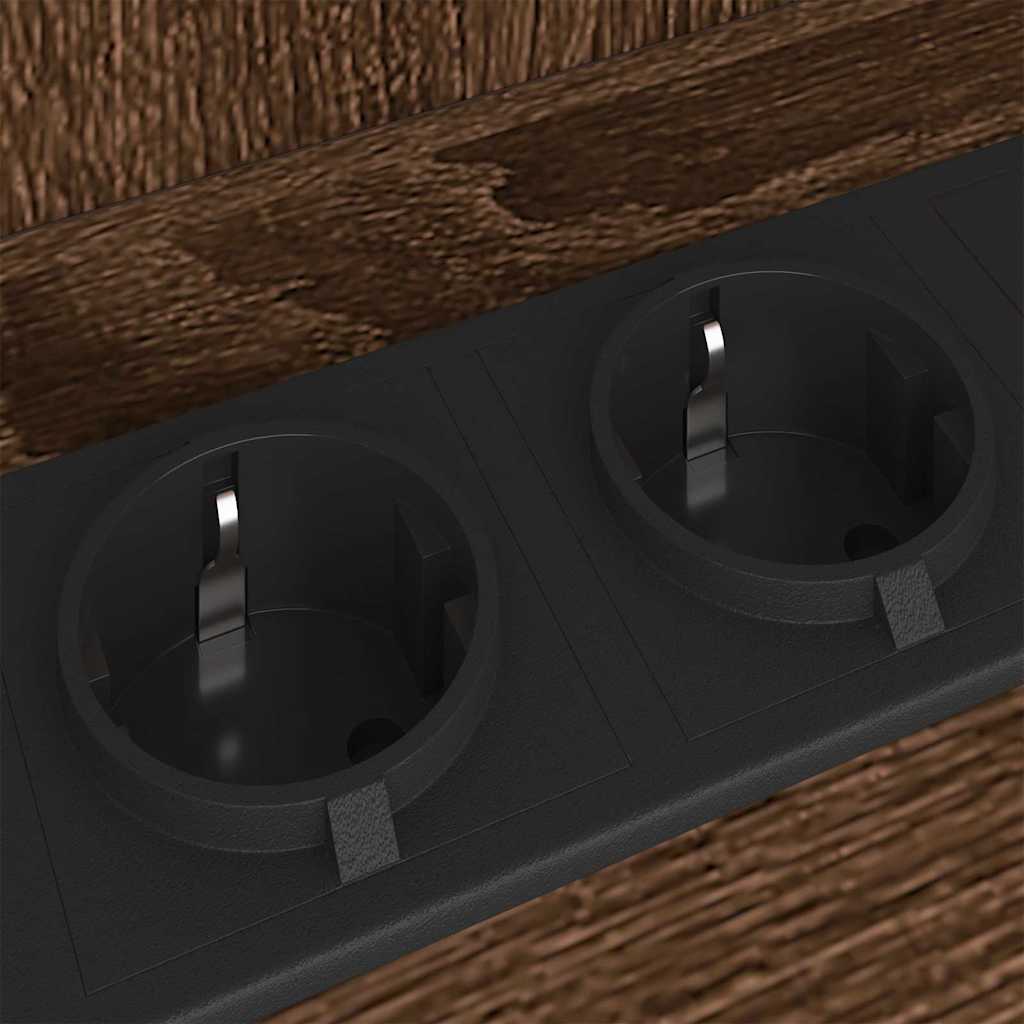 Noćni ormar 2 pcs Smeđi hrast 38 x 31 x 61 cm Konstruirano drvo