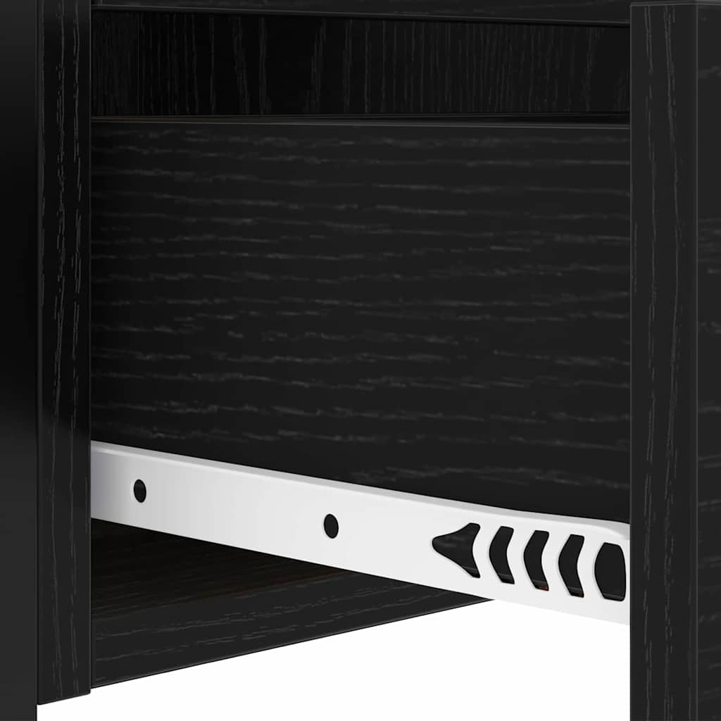 Noćni ormar 2 pcs Crni hrast 40 x 31 x 60 cm Konstruirano drvo