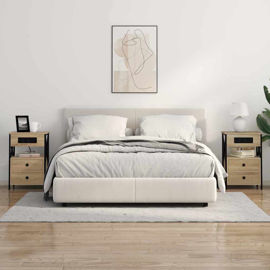 Noćni ormar s ladicama 2 pcs Sonoma hrast 40 x 31 x 60 cm