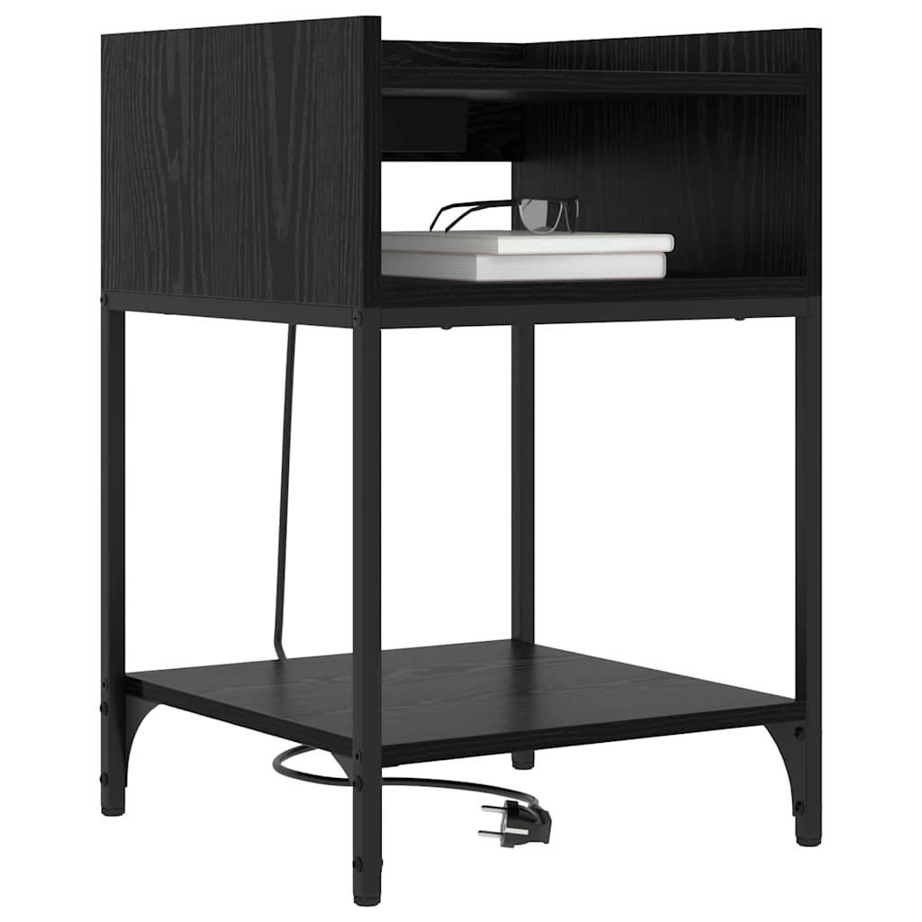 Noćni ormar Crni hrast 40 x 40 x 61 cm Konstruirano drvo