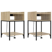 Noćni ormar s policom 2 pcs Sonoma hrast 40 x 40 x 61 cm