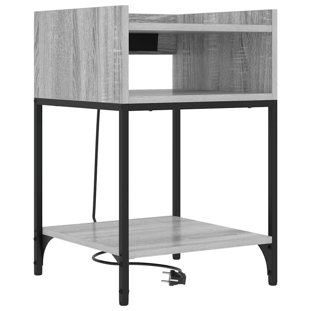 Noćni ormar Siva Sonoma 40 x 40 x 61 cm Konstruirano drvo