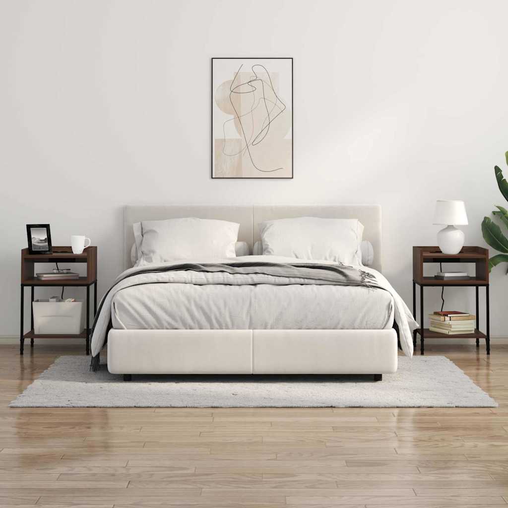 Noćni ormar 2 pcs Smeđi hrast 40 x 40 x 61 cm Konstruirano drvo