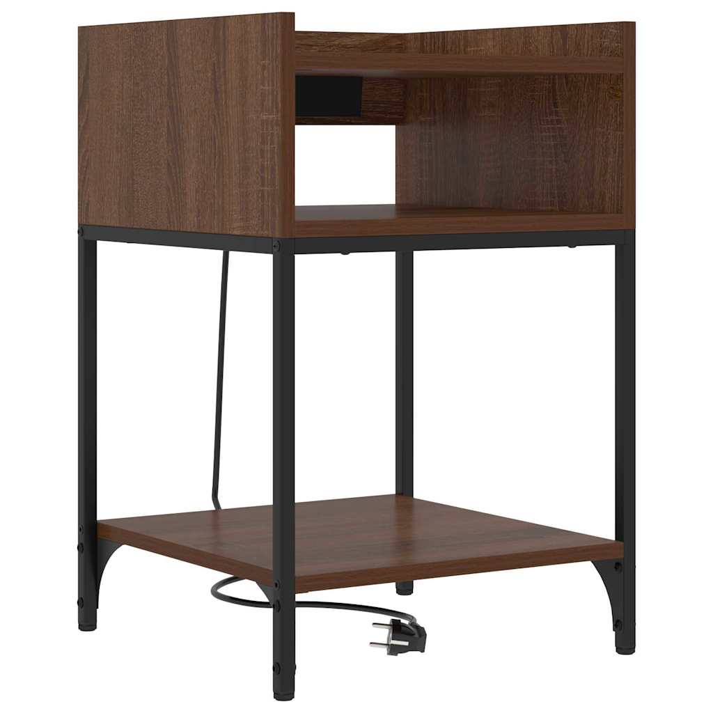 Noćni ormar 2 pcs Smeđi hrast 40 x 40 x 61 cm Konstruirano drvo