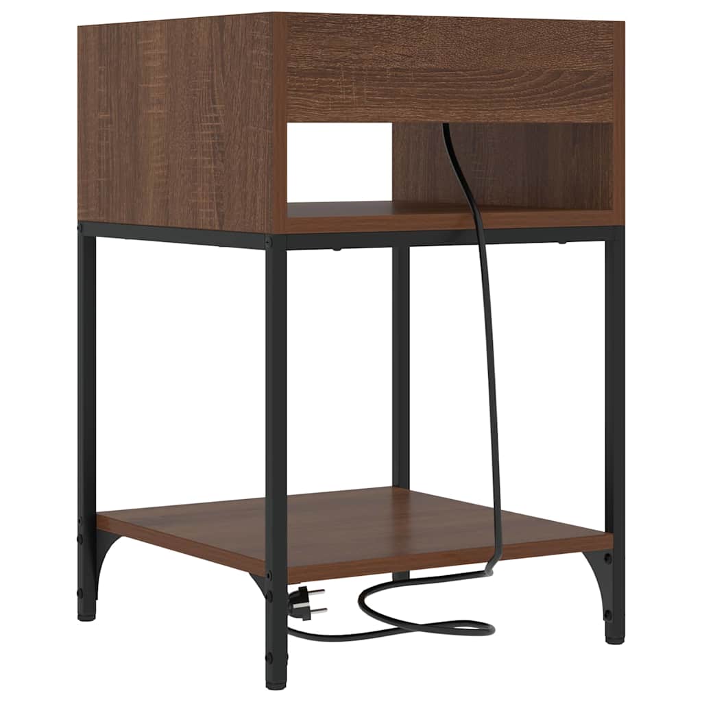 Noćni ormar 2 pcs Smeđi hrast 40 x 40 x 61 cm Konstruirano drvo