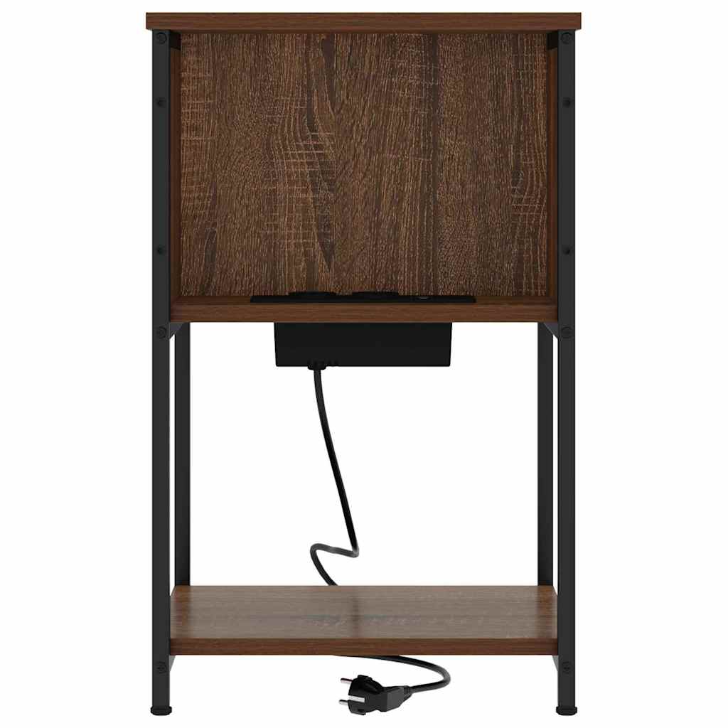 Noćni ormar 2 pcs Smeđi hrast 40 x 40 x 61 cm Konstruirano drvo
