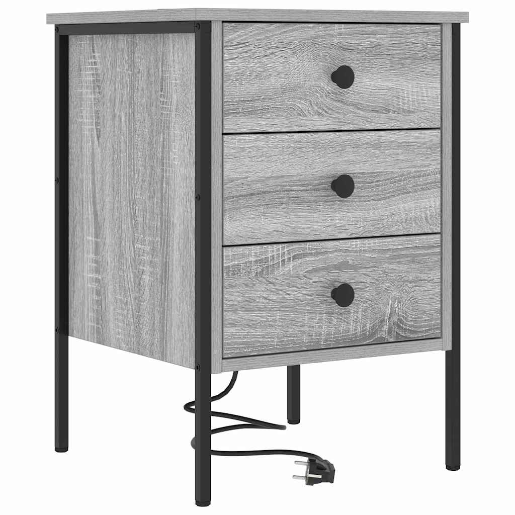 Noćni ormar Siva Sonoma 42 x 41 x 61 cm Konstruirano drvo
