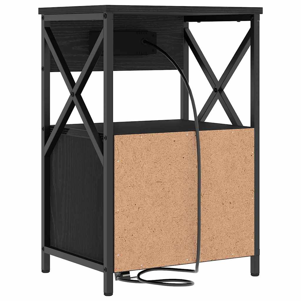 Noćni ormar 2 pcs Crni hrast 40 x 31 x 60 cm Konstruirano drvo