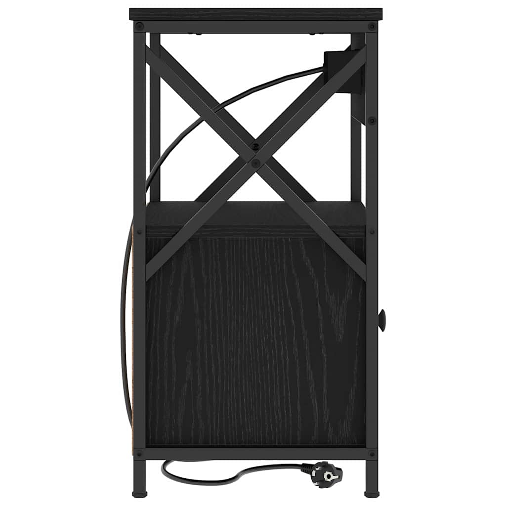 Noćni ormar 2 pcs Crni hrast 40 x 31 x 60 cm Konstruirano drvo