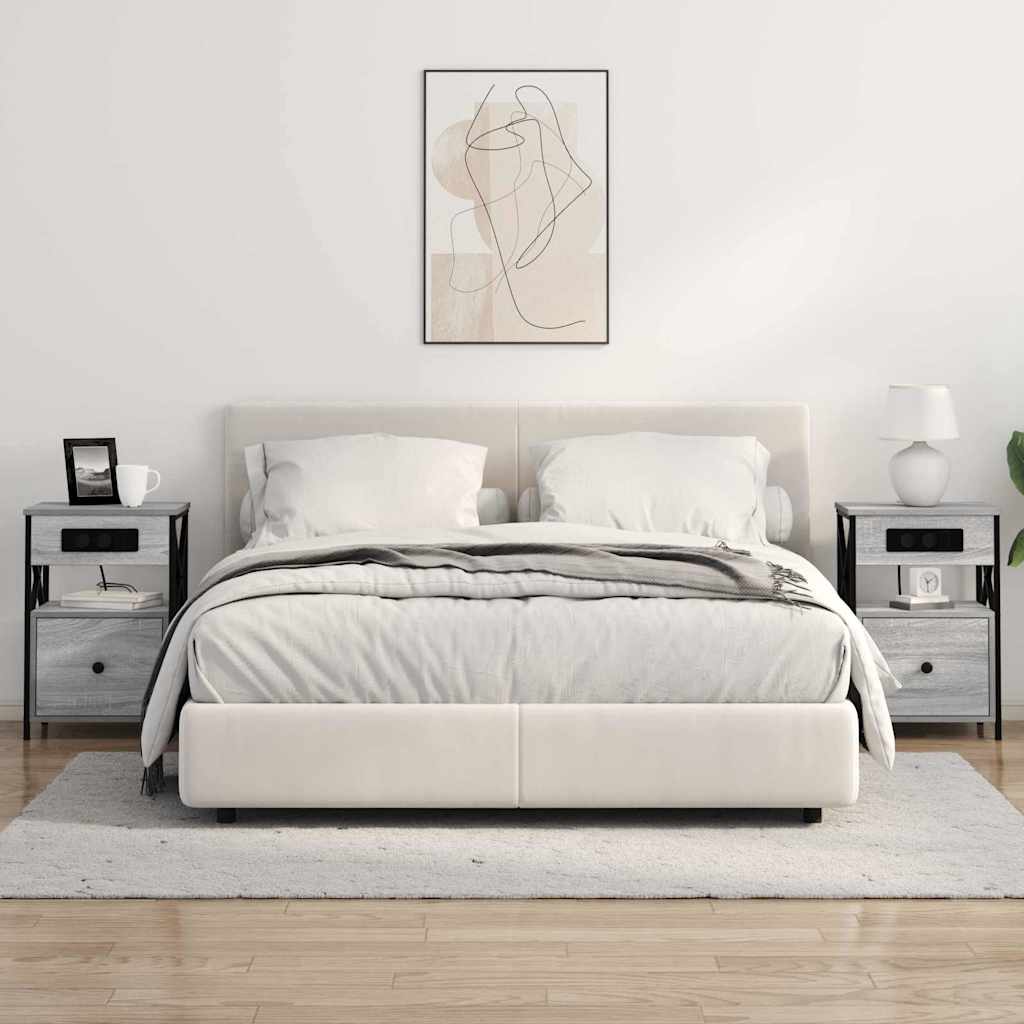 Noćni ormar Siva Sonoma 40 x 31 x 60 cm Konstruirano drvo