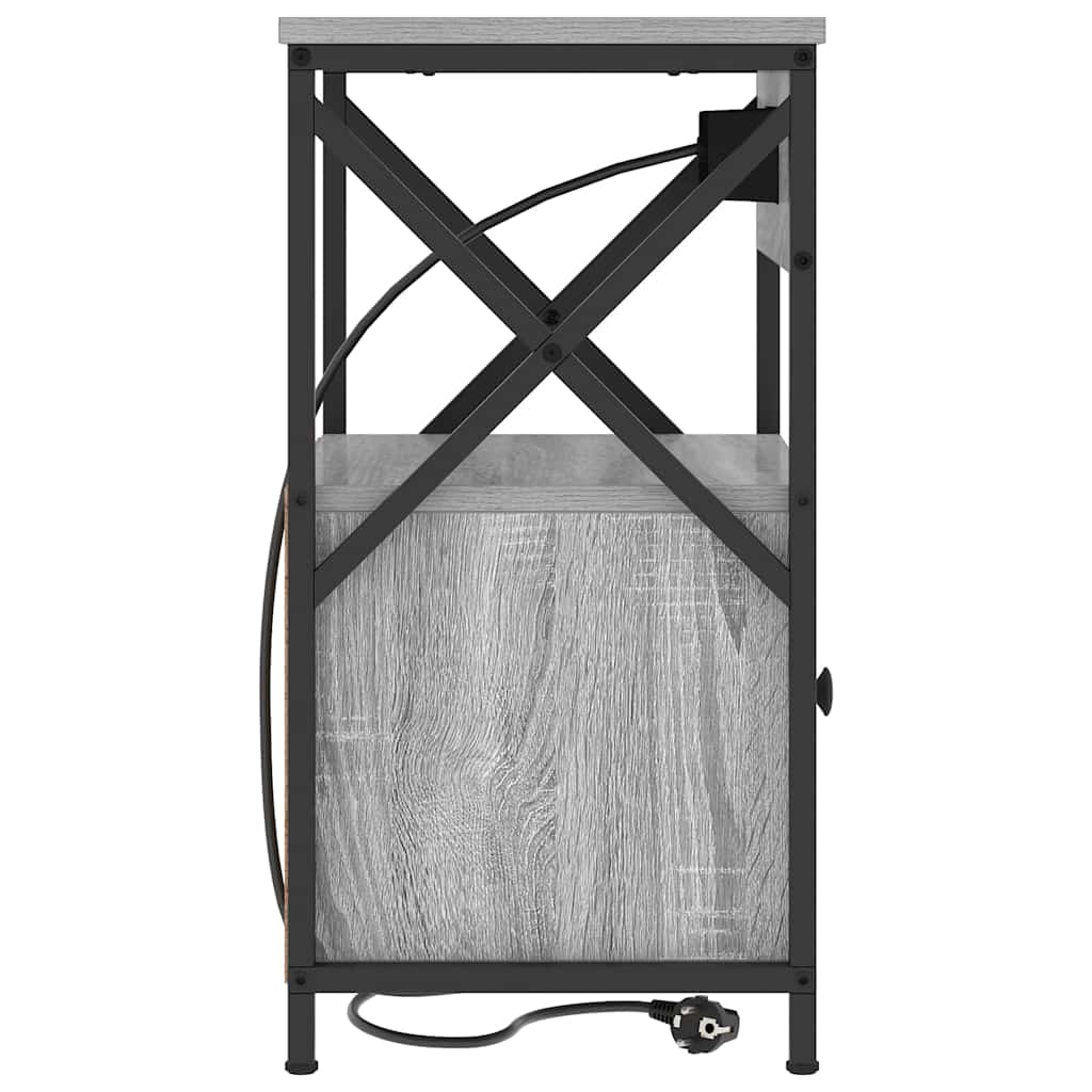 Noćni ormar Siva Sonoma 40 x 31 x 60 cm Konstruirano drvo