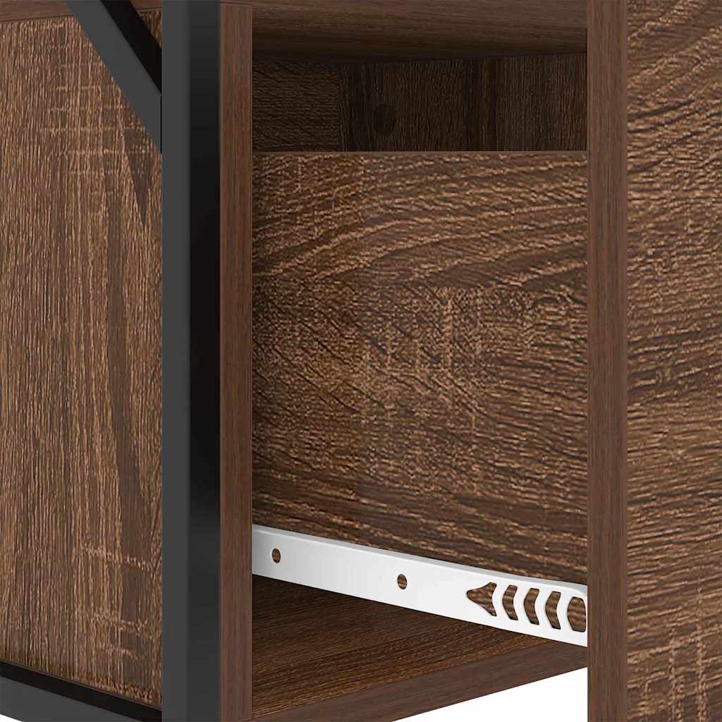 Noćni ormar 2 pcs Smeđi hrast 40 x 31 x 60 cm Konstruirano drvo