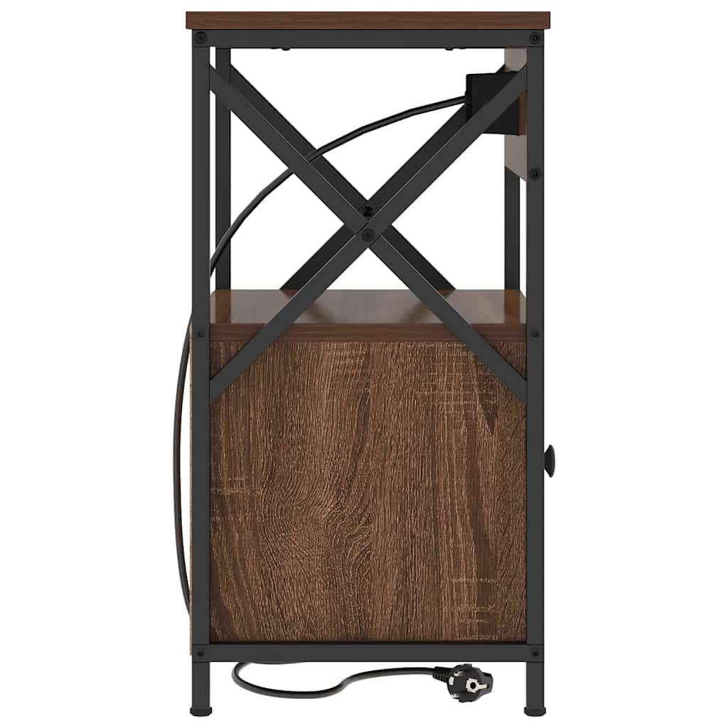 Noćni ormar 2 pcs Smeđi hrast 40 x 31 x 60 cm Konstruirano drvo