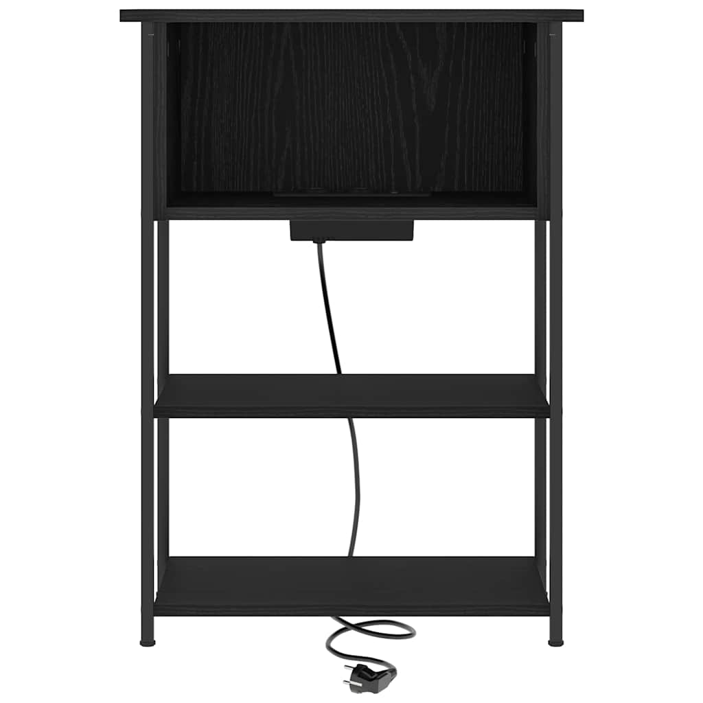 Noćni ormar Crni hrast 55 x 31 x 76 cm Konstruirano drvo