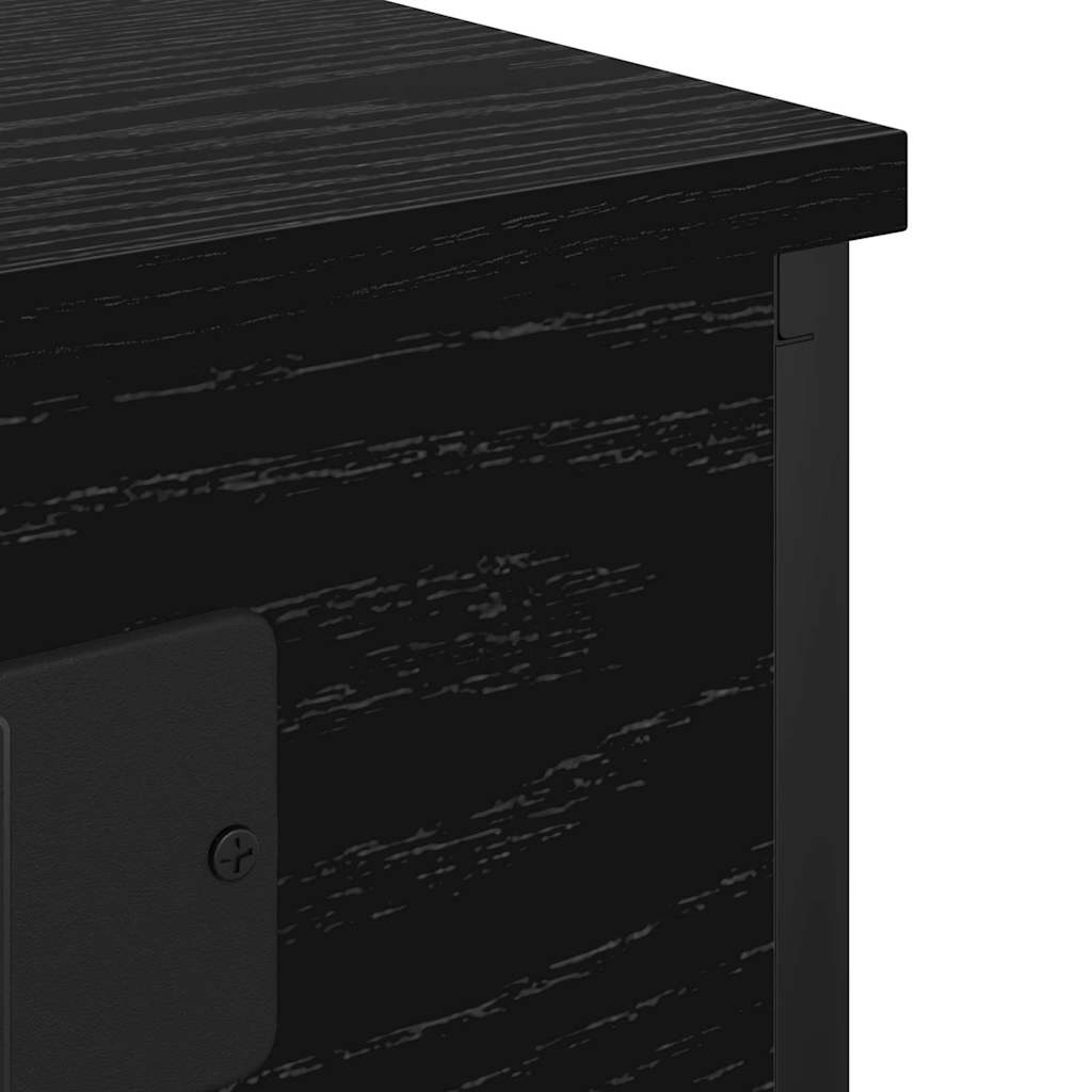Noćni ormar 2 pcs Crni hrast 41 x 31 x 51 cm Konstruirano drvo