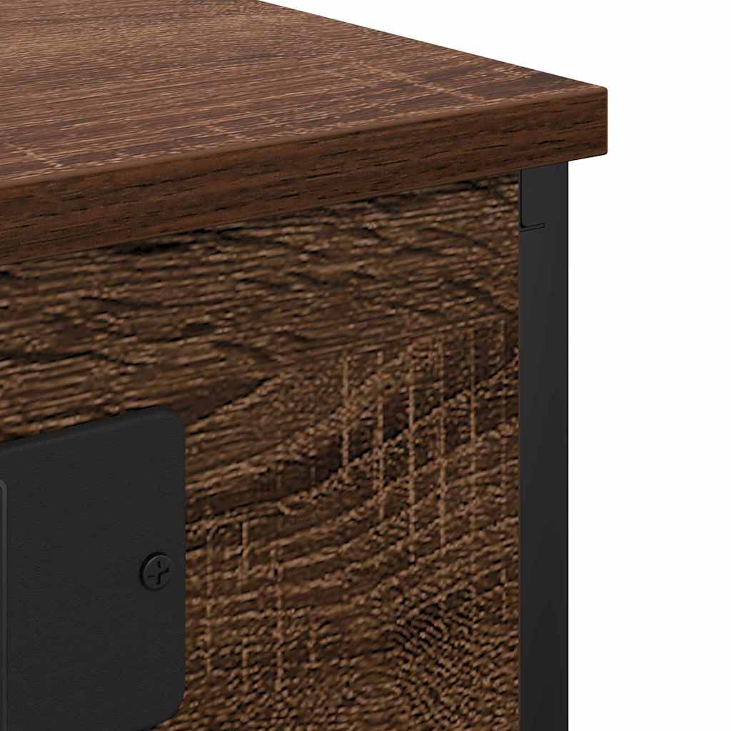 Noćni ormar 2 pcs Smeđi hrast 41 x 31 x 51 cm Konstruirano drvo