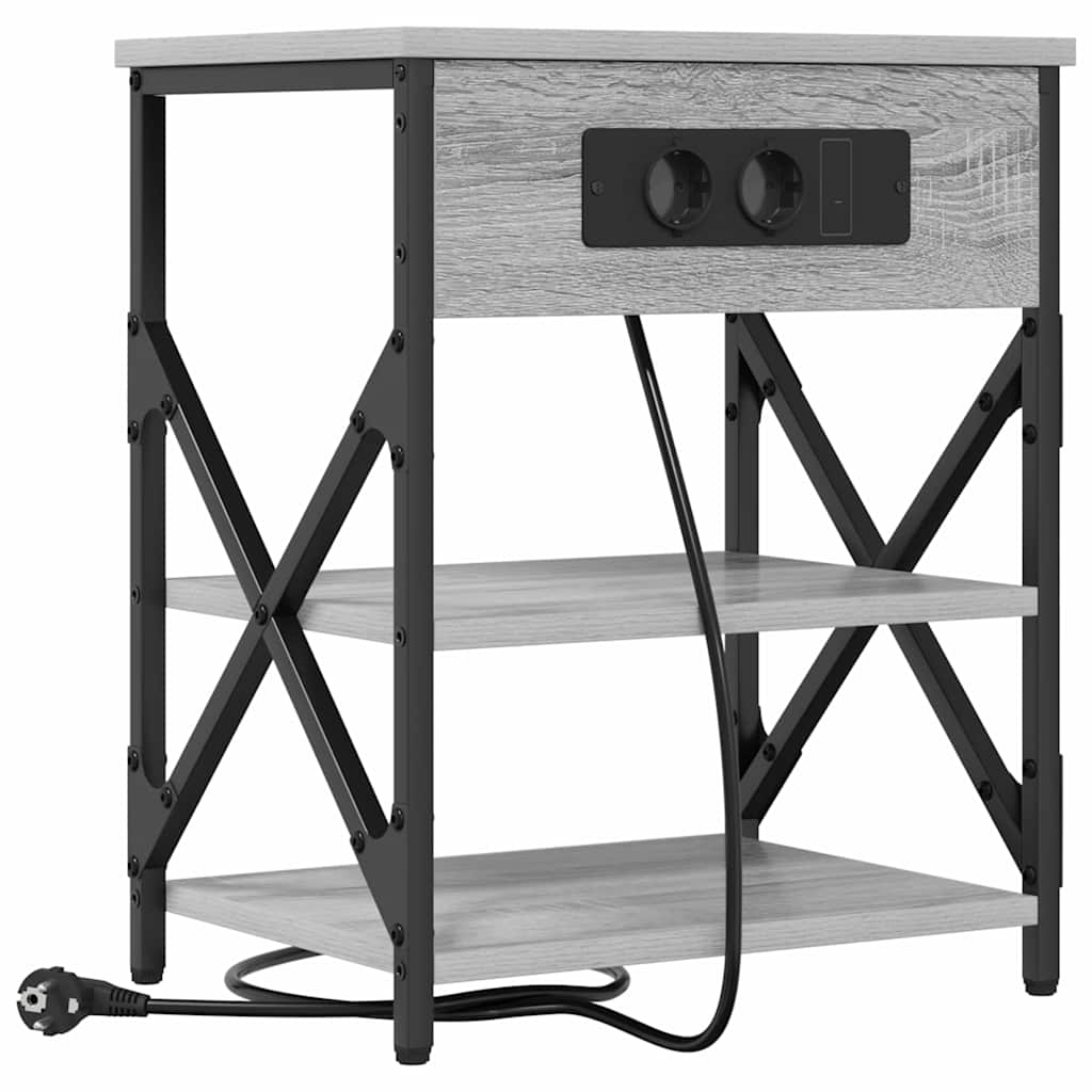 Noćni ormar Siva Sonoma 41 x 31 x 51 cm Konstruirano drvo
