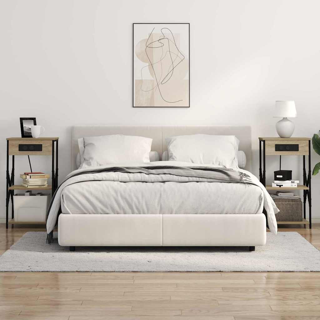 Noćni ormar s policom 2 pcs Sonoma hrast 41 x 31 x 76 cm