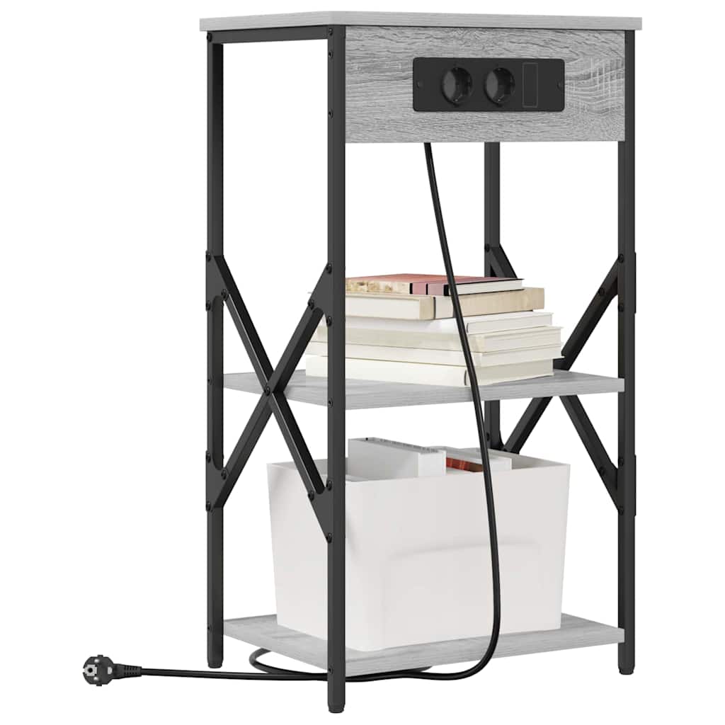 Noćni ormar Siva Sonoma 41 x 31 x 76 cm Konstruirano drvo
