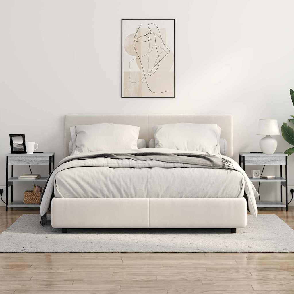 Noćni ormar 2 pcs Siva Sonoma 41 x 31 x 51 cm Konstruirano drvo