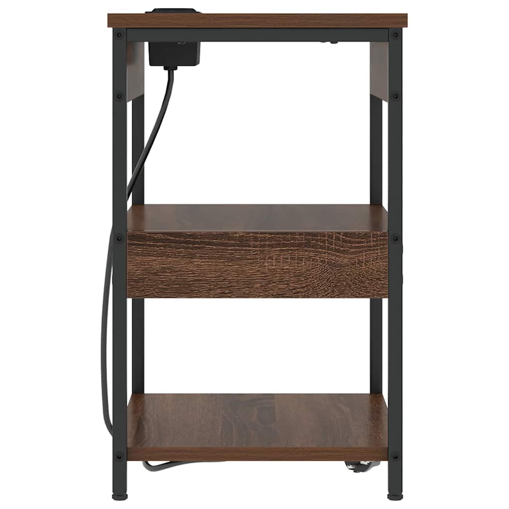 Noćni ormar 2 pcs Smeđi hrast 41 x 31 x 51 cm Konstruirano drvo