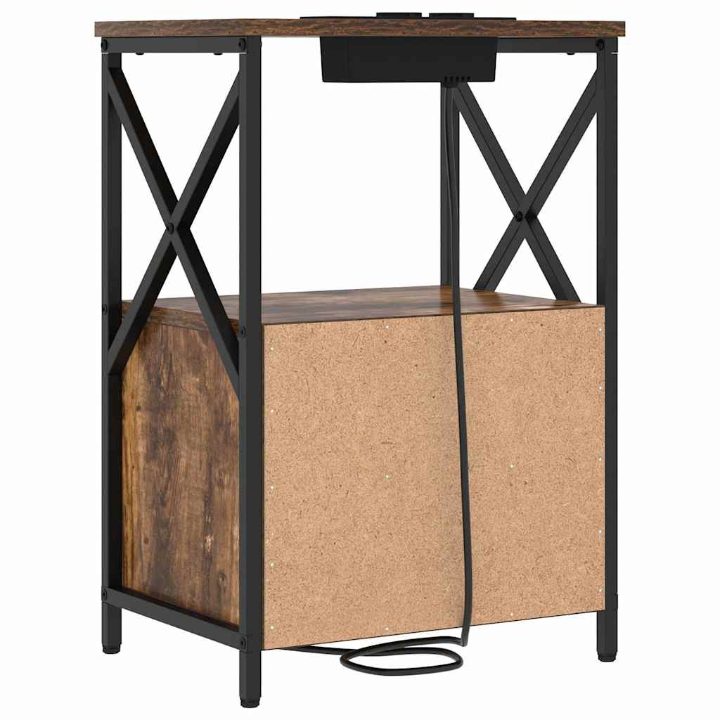 Noćni ormar s ladicama 2 pcs Dimljeni hrast 40 x 31 x 60 cm