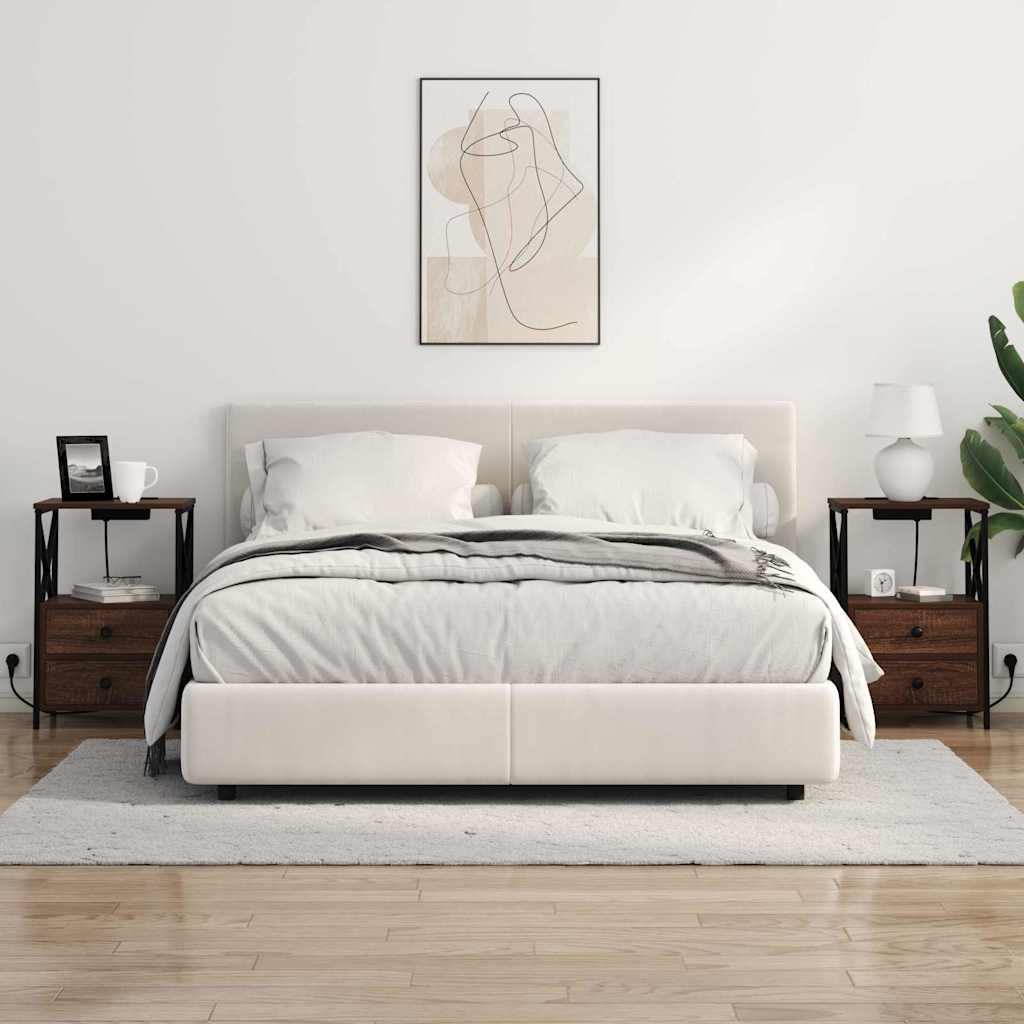 Noćni ormar 2 pcs Smeđi hrast 40 x 31 x 60 cm Konstruirano drvo