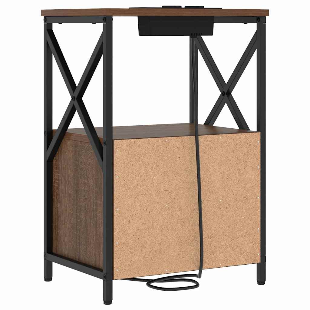 Noćni ormar 2 pcs Smeđi hrast 40 x 31 x 60 cm Konstruirano drvo