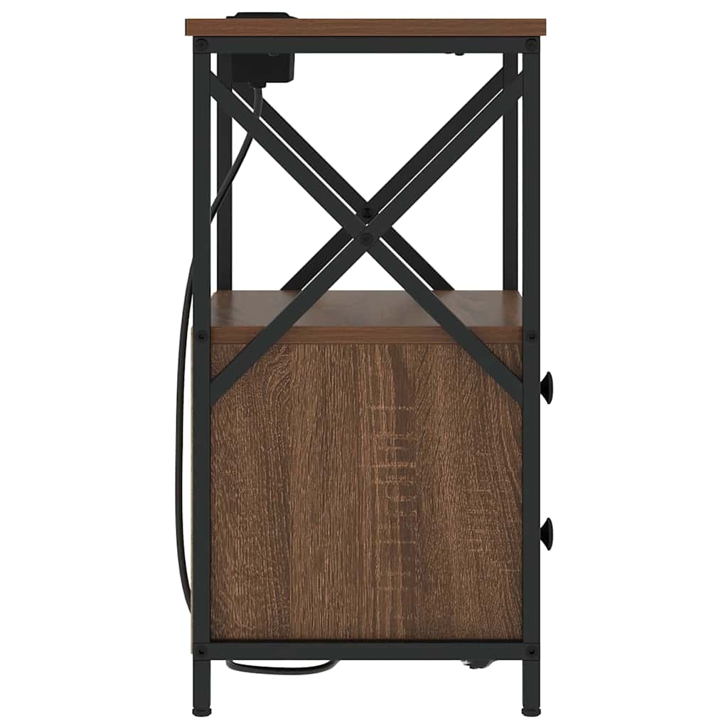 Noćni ormar 2 pcs Smeđi hrast 40 x 31 x 60 cm Konstruirano drvo