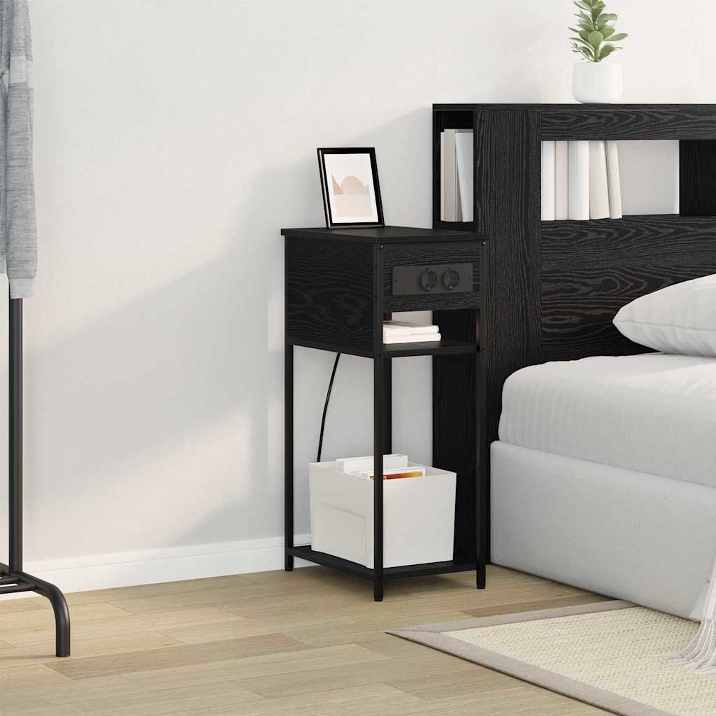 Noćni ormar Crni hrast 41 x 28 x 76 cm Konstruirano drvo