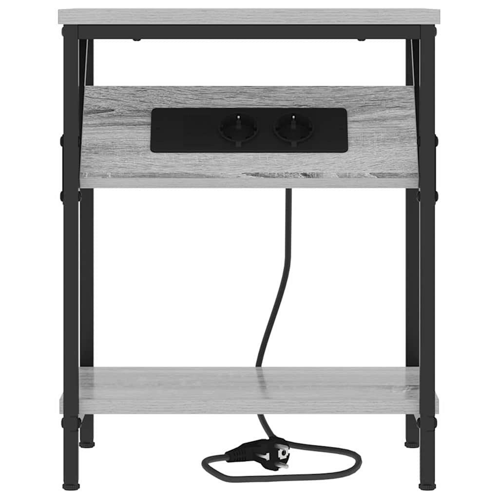Noćni ormar 2 pcs Siva Sonoma 38 x 30 x 48 cm Konstruirano drvo