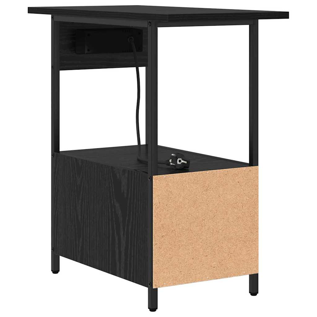 Noćni ormar Crni hrast 60 x 30 x 61 cm Konstruirano drvo