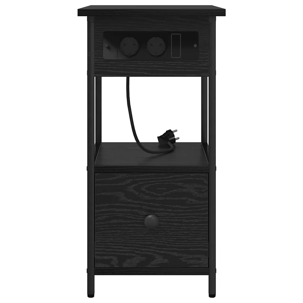 Noćni ormar Crni hrast 60 x 30 x 61 cm Konstruirano drvo